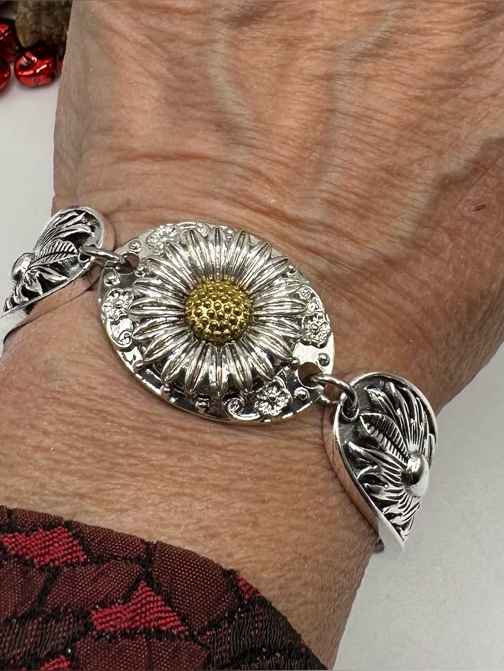 Sunflower Snap Jewelry Bangle Bracelet 18mm Ginger Snap! Size: Large Wrist NWT - Picture 17 of 17